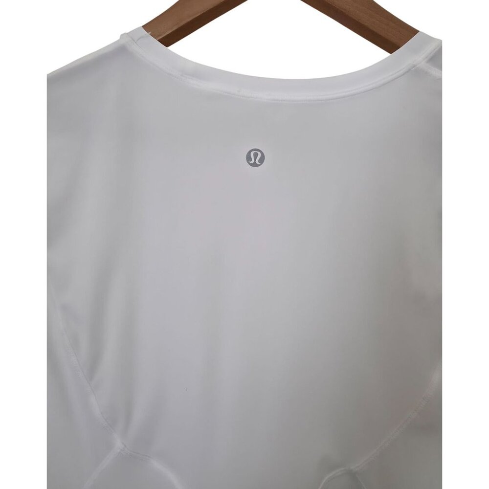 Lululemon Into the Sun White Short Sleeve Athleisure Short Sleeve Tee Top Sz  8 - Picture 6 of 9